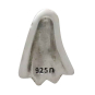 Sterling Silver Ghost Solderable Charm 10x7mm Back View