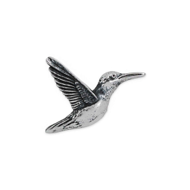 Sterling Silver Hummingbird Solderable Charm 10x15mm