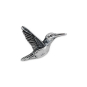 Sterling Silver Hummingbird Solderable Charm 10x15mm