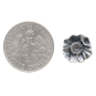 Sterling Silver Poppy Solderable Charm 11x11mm with Dime