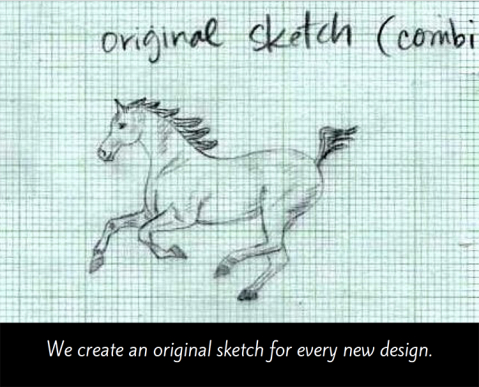 Original Horse Charm sketch