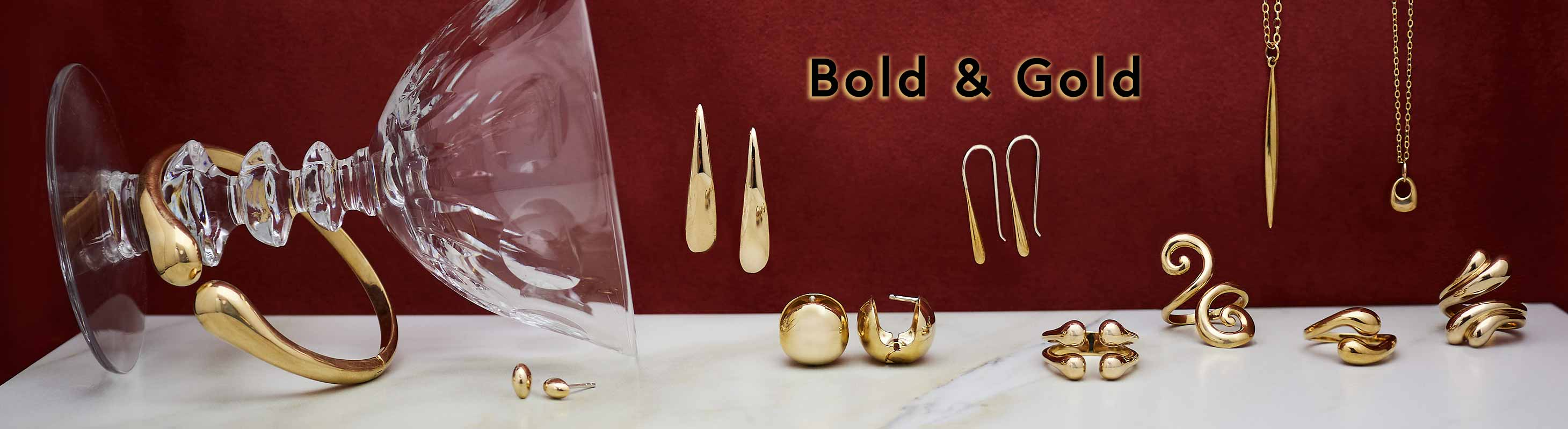 Shop Nina Designs Bold & Gold collection for stand out style! 
