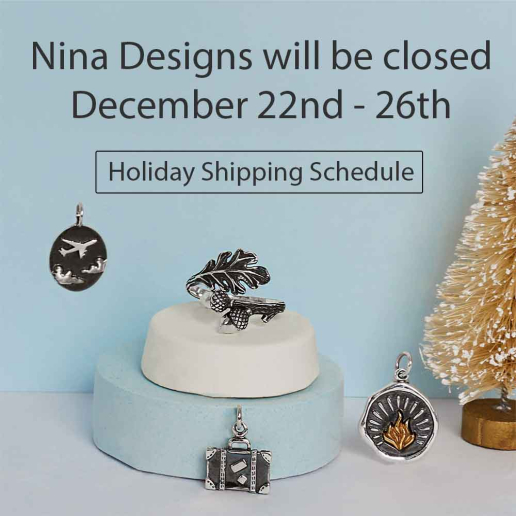Nina Designs will be closed December 22nd-26th.