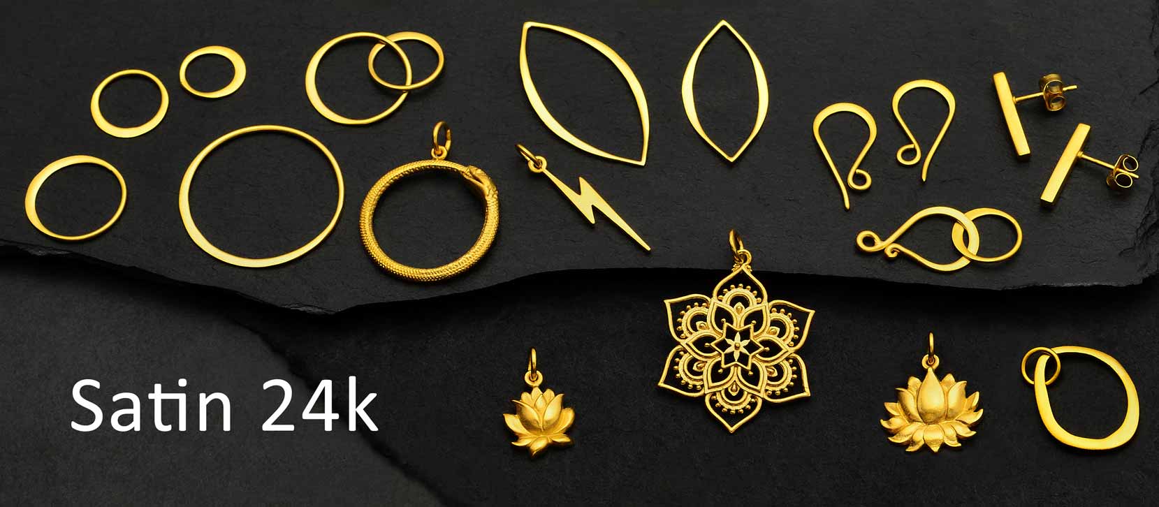 Shop Satin 24K Gold Plate Charms