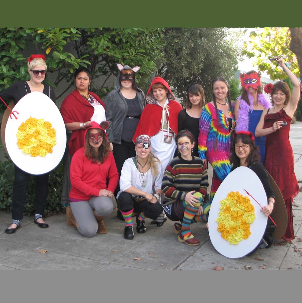 Office Staff Dressed up in Halloween Costumes