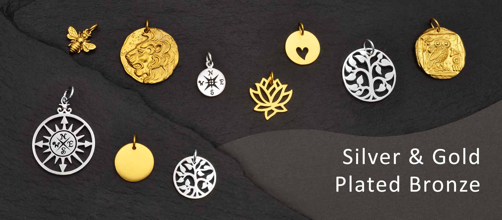 Silver & Gold Plated Bronze Charms