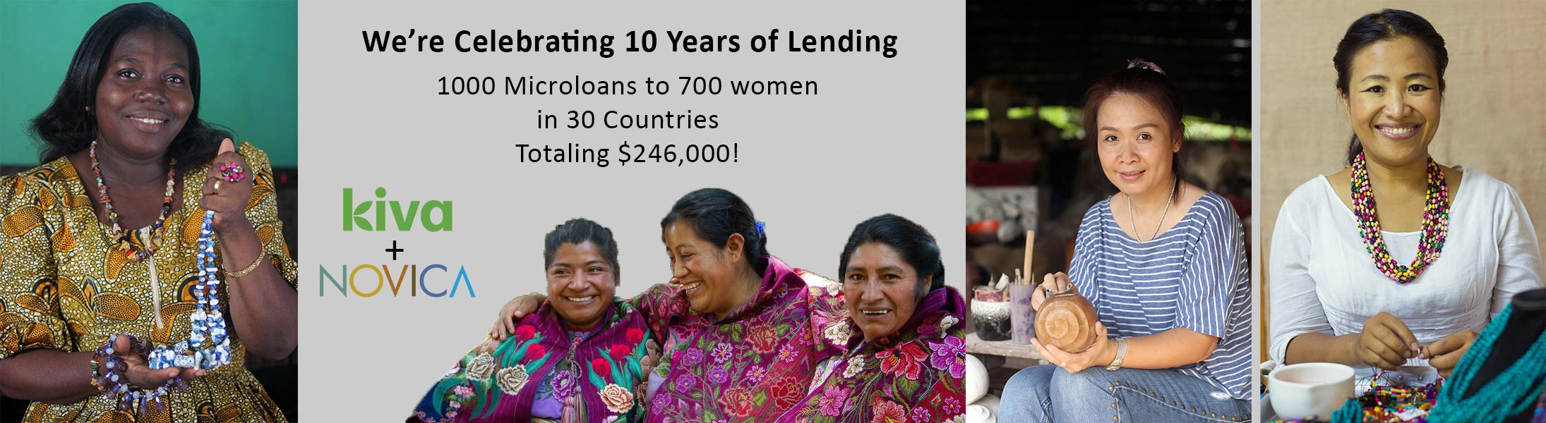 Celebrating 10 Years of Microloans, Women with Crafts