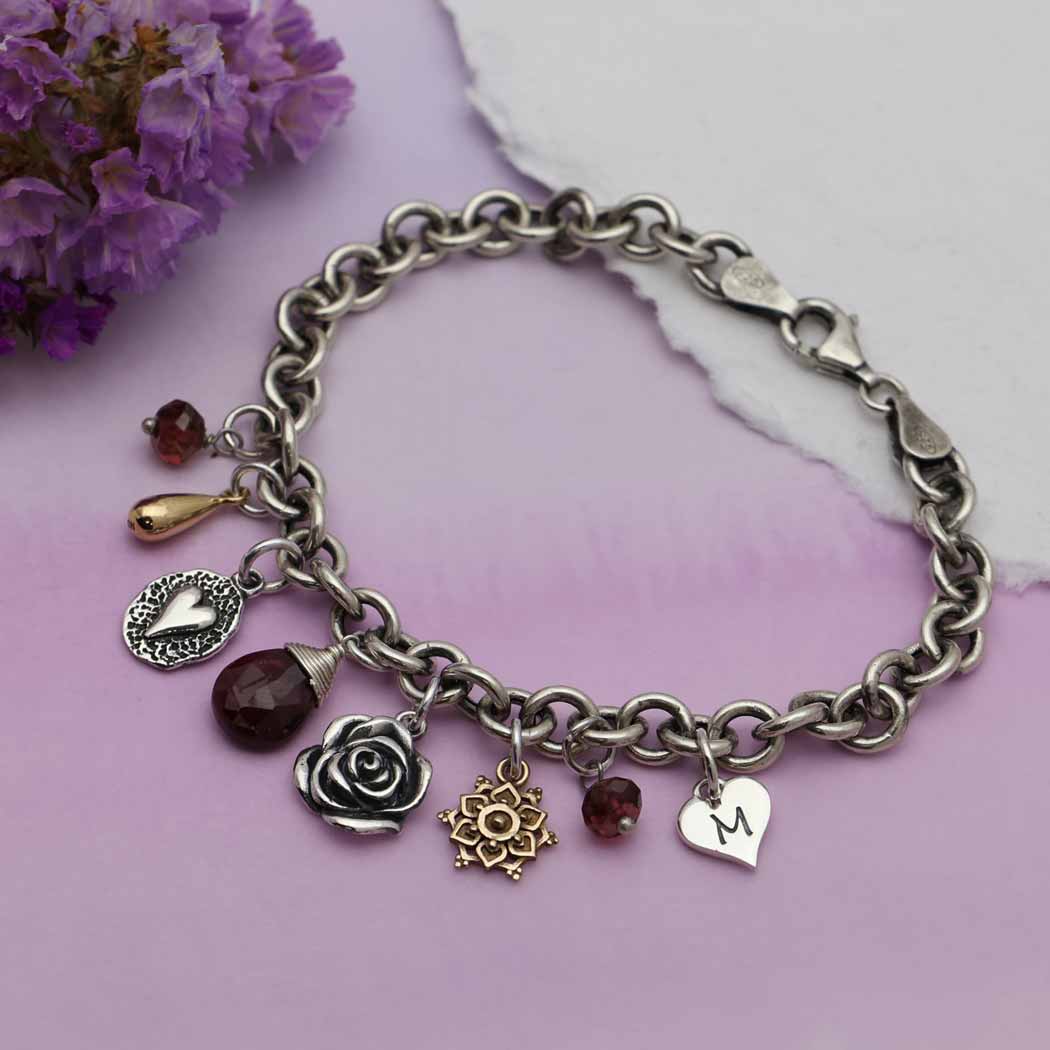 Parts List for Love Charm Bracelet