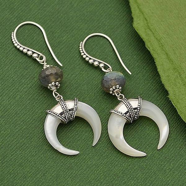 Parts List for Crescent Moon Earrings