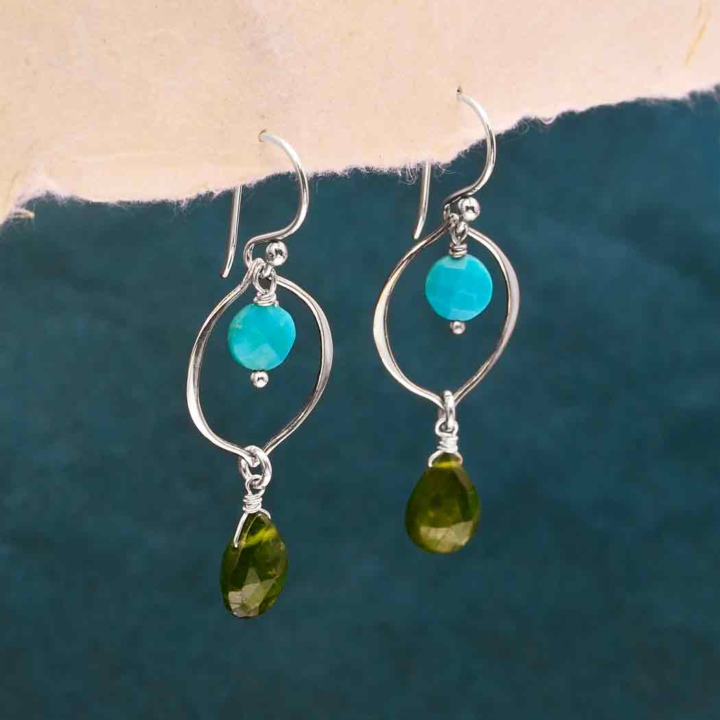 Emerald Water Earrings Parts List