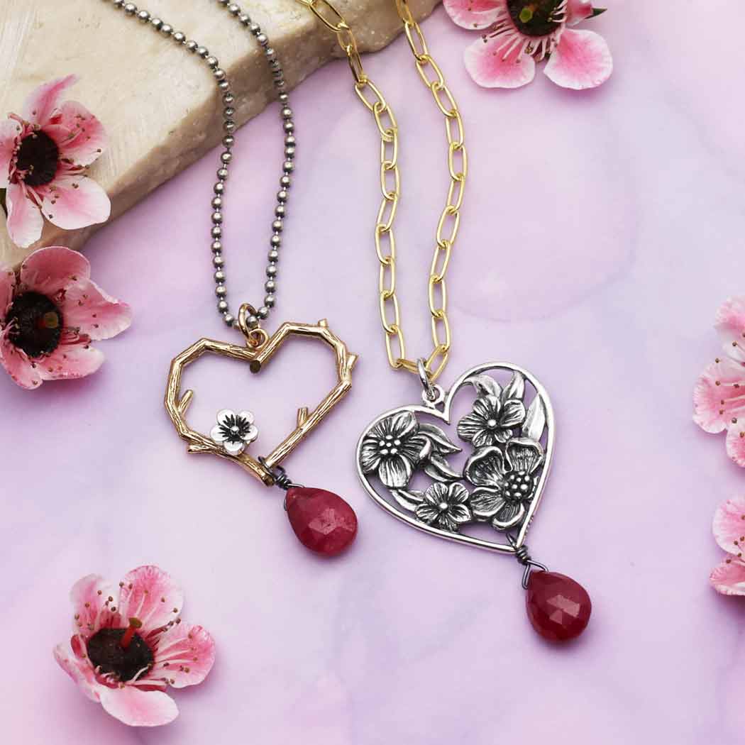 Flowering Hearts Necklaces