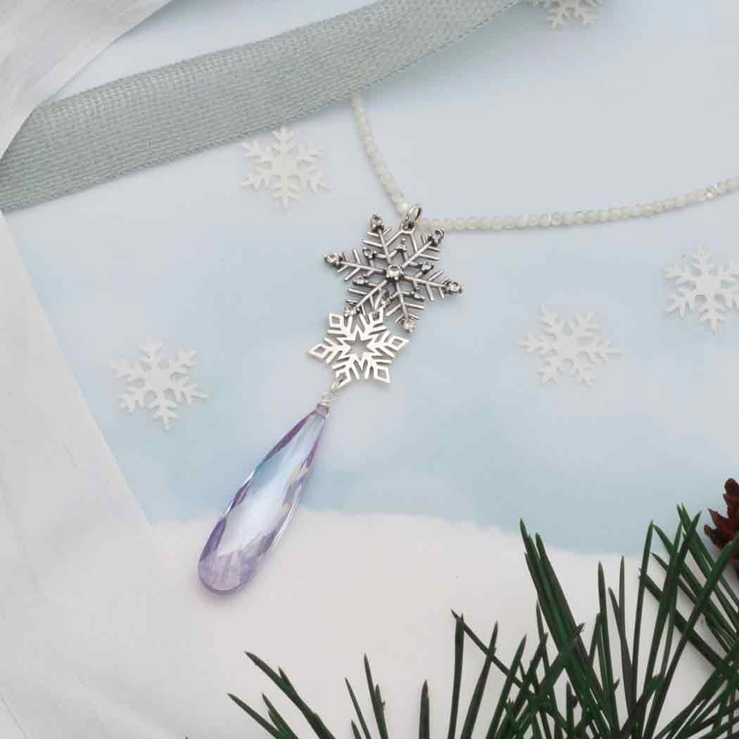 Moonlight Snow Crystal Necklace