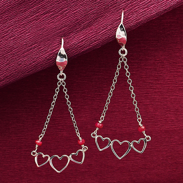 Three Heart Earrings