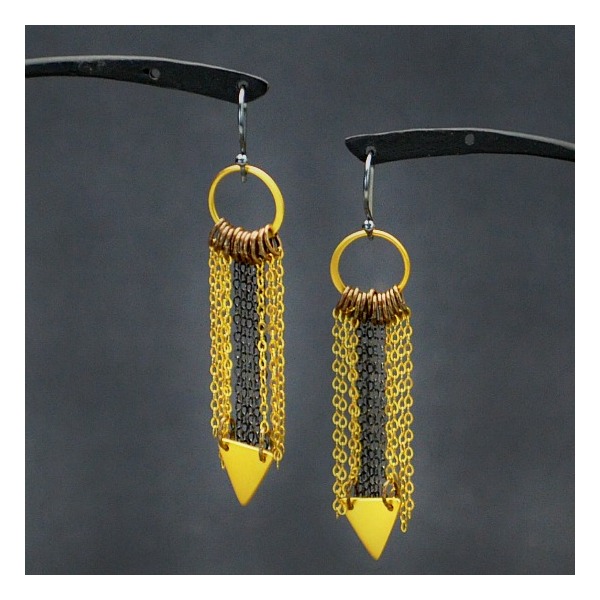 Gold Stripe earring design ideas