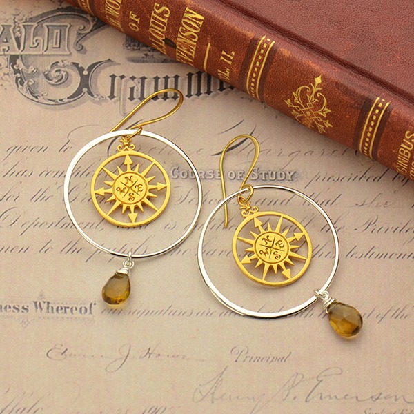 Golden Compass Earrings design idea