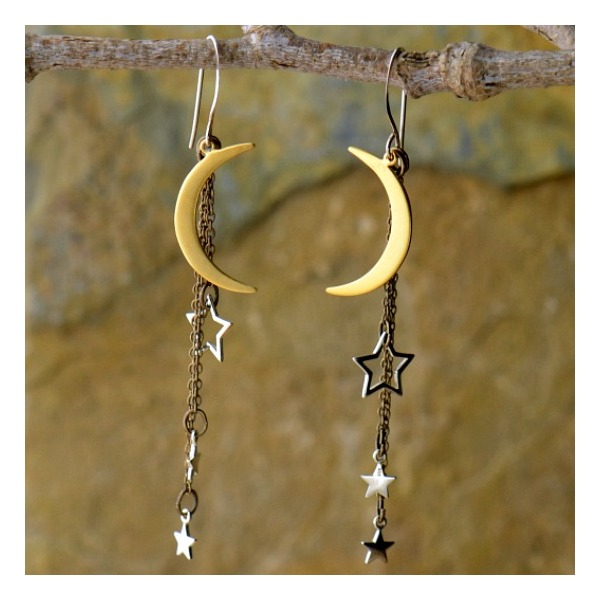 Parts List for Gold Moon Earrings