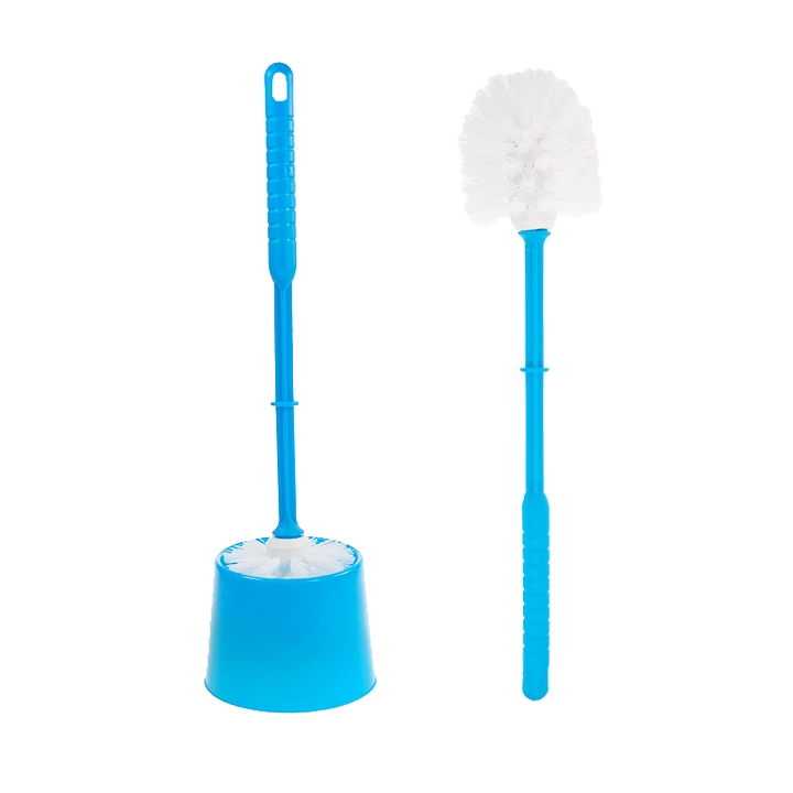 blue toilet brush