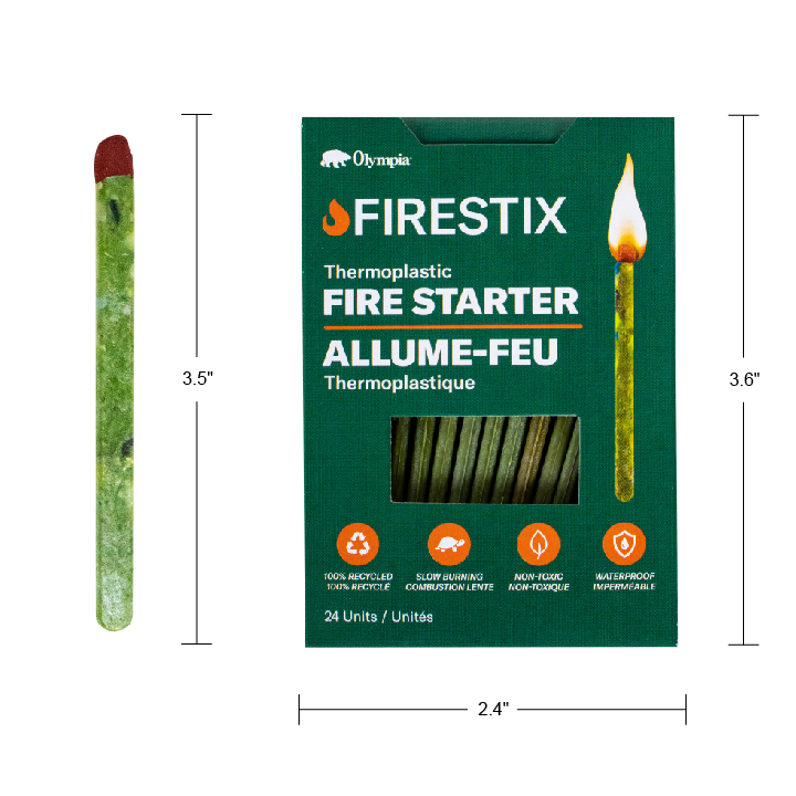 OLYMPIA - FIRESTIX FIRE STARTER MATCHES, 20PCS/DISPLAY