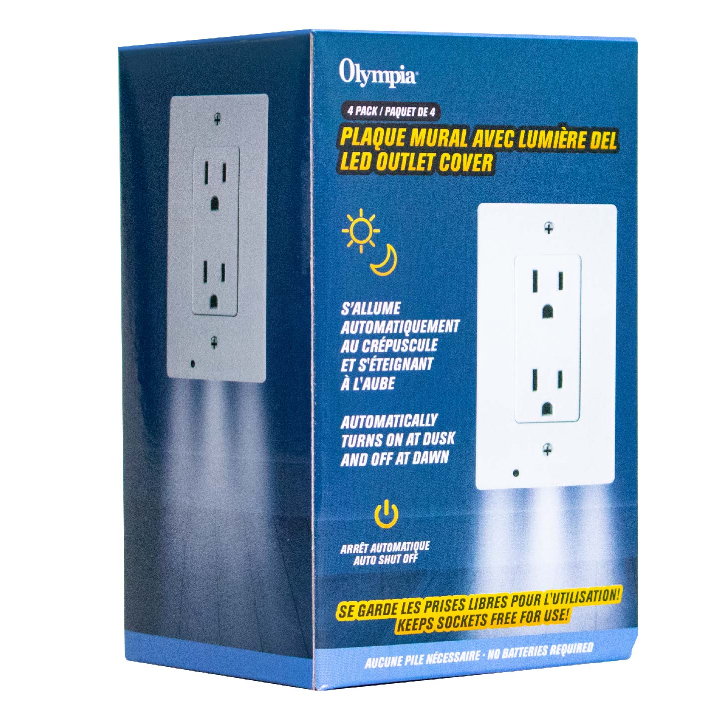 OLYMPIA LED OUTLET COVER 4 PACK Circle Import
