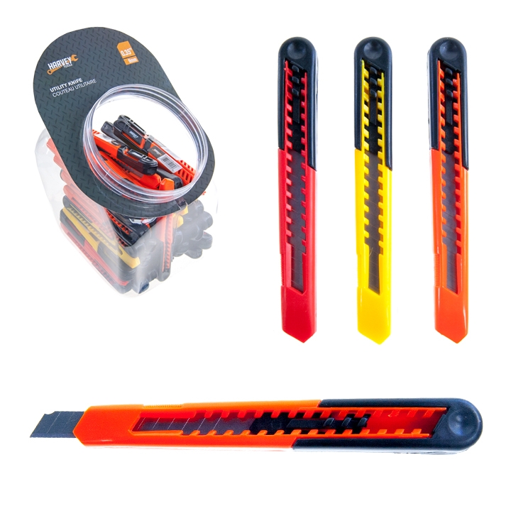 HARVEY TOOLS UTILITY KNIFE 9MM, 60 PCS DISPLAY Circle Import