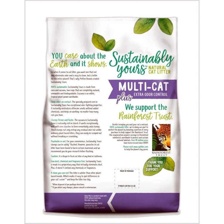 SUSTAINABLY Yours Multi-Cat Plus Litter 26lb