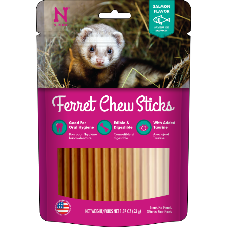 NBONE Ferret Chew Treats Salmon Flavor 53g Maddies Natural Pet Products