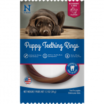 N-BONE Puppy Teething Ring GF Blueberry and BBQ Single 34g