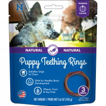 N-BONE Puppy Teething Ring Pumpkin Flavor 3pk 102g