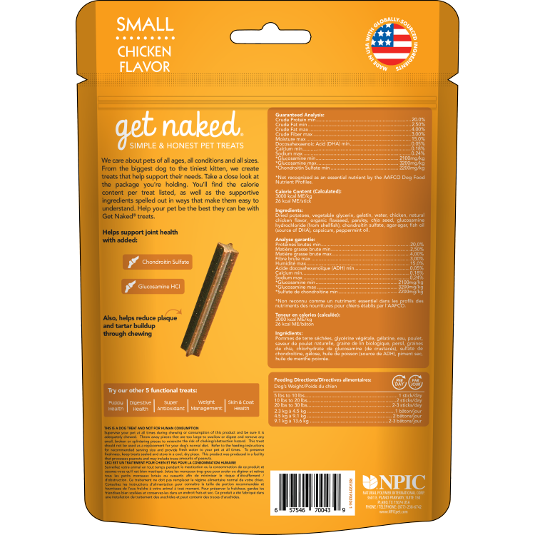 GET Naked GF Joint Health Dental Sticks SML - 176g