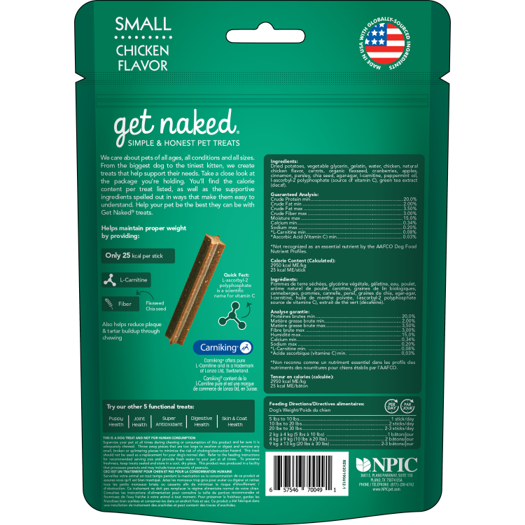 GET Naked GF Weight Management Dental Sticks SML - 176g