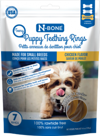 N-BONE Teeny Puppy Teething Rings Chicken Flavor  7ct/130g