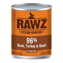 RAWZ Dog 96% Duck, Turkey and Quail 12/354g