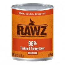 RAWZ Dog 96% Turkey and Turkey Liver Pate 12/354g