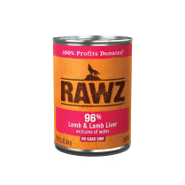 RAWZ Dog 96% Lamb and Lamb Liver Pate 12/354g