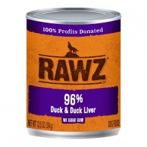 RAWZ Dog 96% Duck and Duck Liver Pate 12/354g
