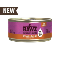 RAWZ Cat 96% Rabbit & Goat's Milk Canned Pate 24/5.5oz