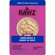 RAWZ Cat Shredded Chicken Breast N Coconut Oil 8/2.46oz