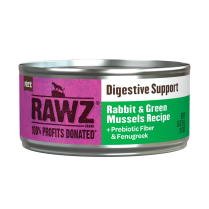 RAWZ Cat Digestive Support Rabbit & Green Mussels 24/5.5oz