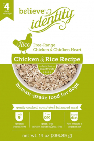 IDENTITY Dog Believe Chicken and Rice Gently Cooked 8/14oz