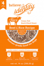 IDENTITY Dog Believe Beef and Rice Gently Cooked 8/14oz