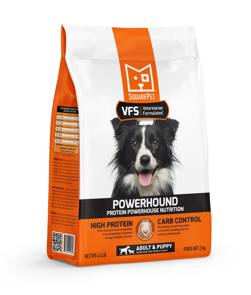 SQUARE Pet VFS Dog PowerHound Turkey Chicken 2kg Maddies