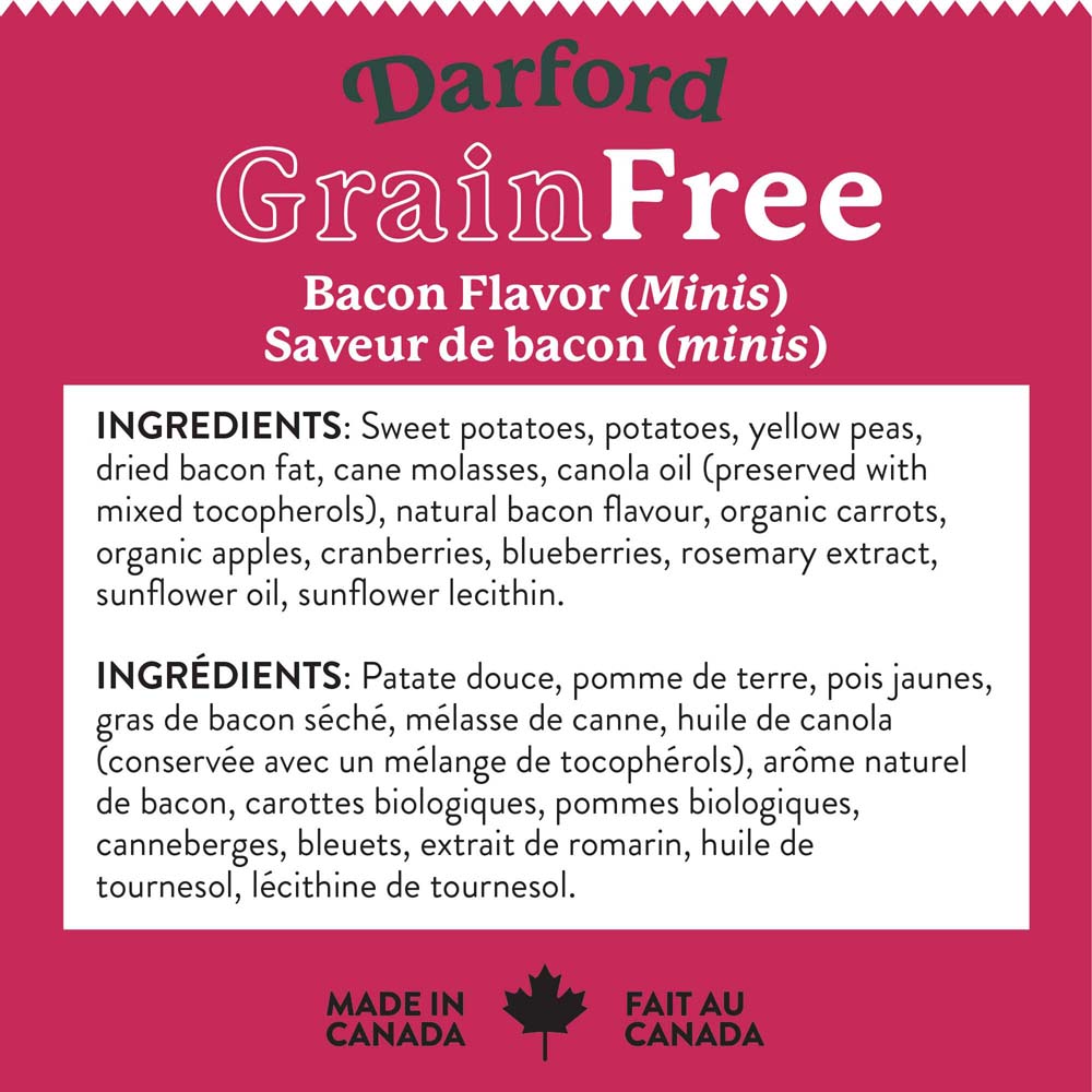DARFORD Grain Free Tasty Bacon Flavor Minis 6.8kg