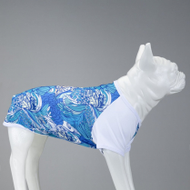 LINDODOGS Blue Flowers T-Shirt Size 3