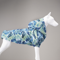 LINDODOGS Aqua Hooded Raincoat Size 8