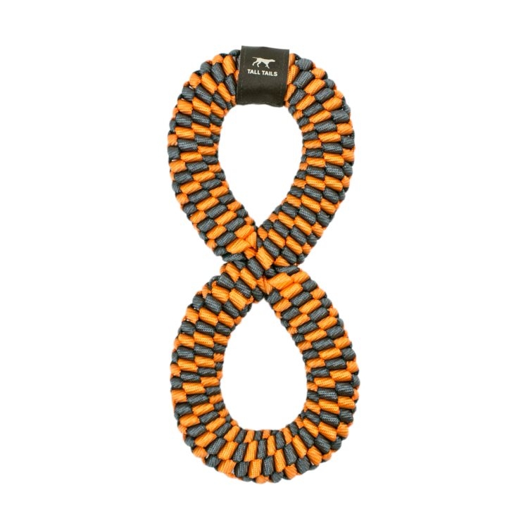 TALL TAILS 11" Braided Infinity Tug Toy - Orange