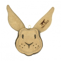 TALL TAILS 4" Natural Leather Rabbit Toy - NATURAL