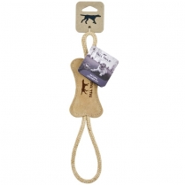 TALL TAILS 12" Natural Leather Bone Tug Toy