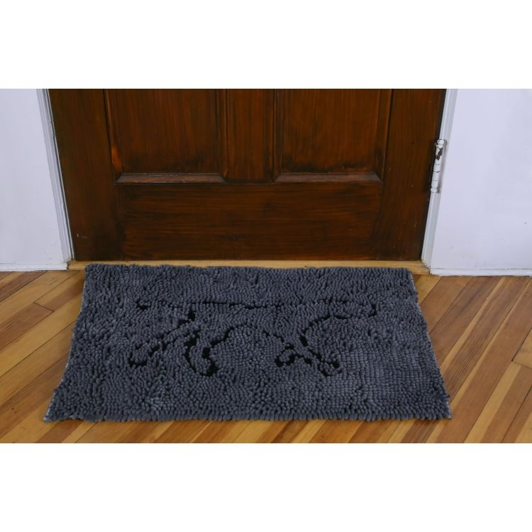 TALL TAILS Wet Paws Mat MED 31x20 CHARCOAL (MDISC)