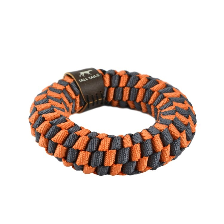 TALL TAILS 5" Braided Ring Toy - Orange