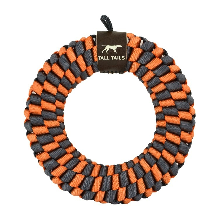 TALL TAILS 6" Braided Ring Toy - Orange